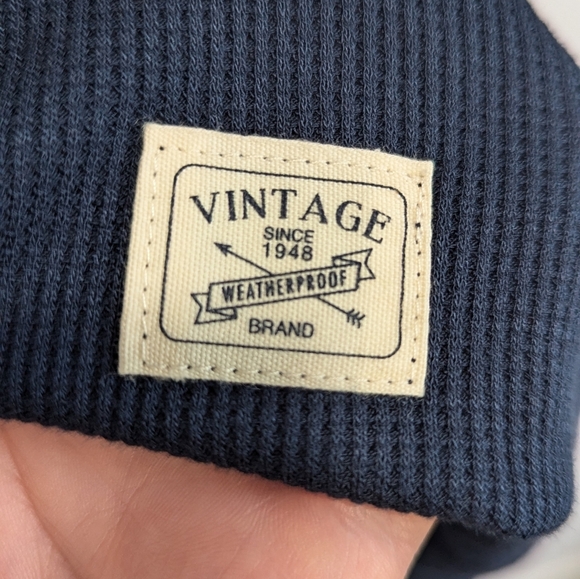 NWT Weatherproof Men's Polo Shirt Short Sleeve Waffle Knit Lightweight Navy, L - Picture 5 of 6